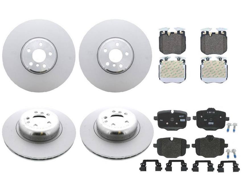 BMW Brake Kit - Pads and Rotors Front &  Rear (374mm/370mm)